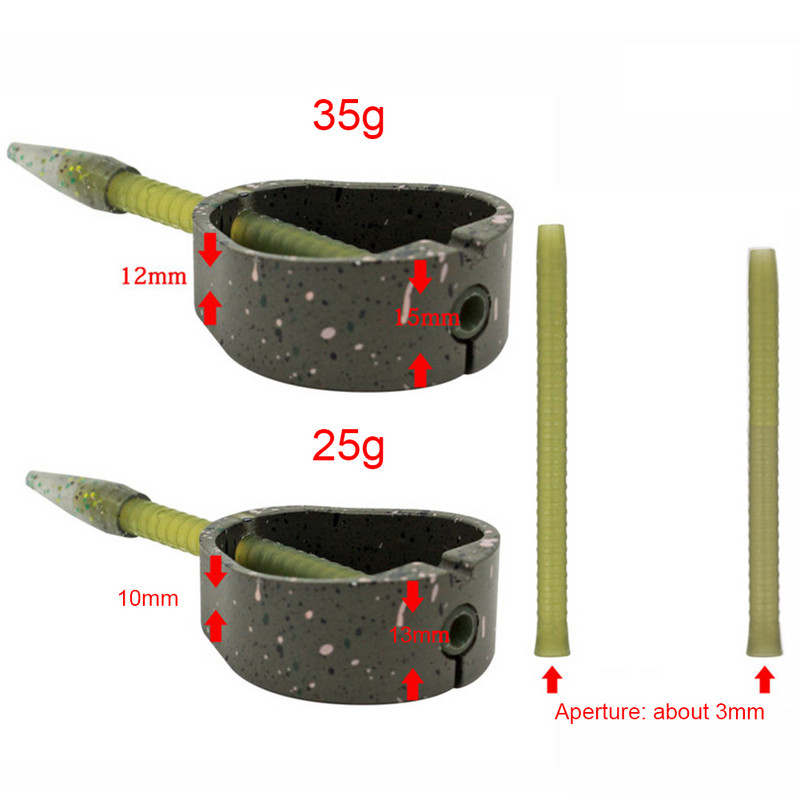 1-10db 25g/35g Inline Method Feeder Csalidobó Csali Plumb Pontyhorgász Feeder Penész Cink ötvözet Pesca Iscas horgászfelszerelés