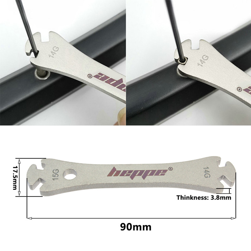 HEPPE kerékpárküllő csavarkulcs kerékpár felni kerék küllők csavarkulcs rozsdamentes acél rögzítés korrekciós eszköz kerékpárjavító szerszám