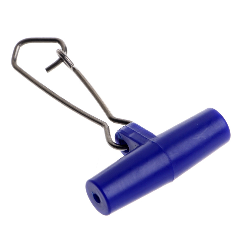 50 buc. Tobogan pentru linie de pescuit cu pentru Duo Lock Snap Albastru/Roșu Glisor de înaltă rezistență Kit de fixare din oțel inoxidabil