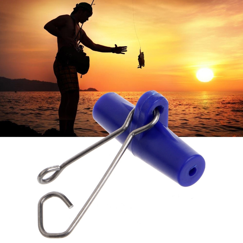 50 buc. Tobogan pentru linie de pescuit cu pentru Duo Lock Snap Albastru/Roșu Glisor de înaltă rezistență Kit de fixare din oțel inoxidabil