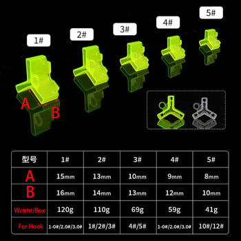 50 бр./кутия Леки аксесоари със слотове Инструмент за ръкави Устойчиви протекторни капачки Капак за риболовна кука Безопасен инструмент за риба с високи честоти