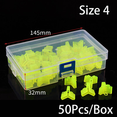 50 db/doboz Könnyű kiegészítők résekkel, ujjakkal Szerszám Tartós védősapkák Horogkihorgas fedő Biztonsági Treble Fish Tool