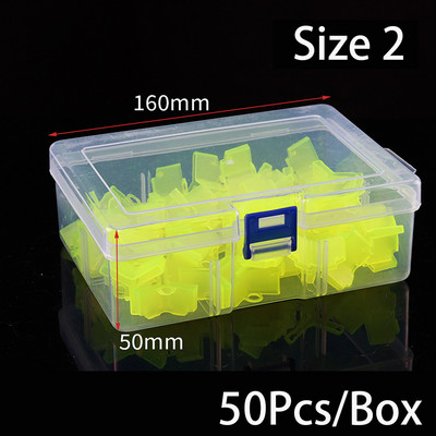 50 db/doboz Könnyű kiegészítők résekkel, ujjakkal Szerszám Tartós védősapkák Horogkihorgas fedő Biztonsági Treble Fish Tool