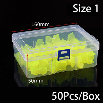 50 db/doboz Könnyű kiegészítők résekkel, ujjakkal Szerszám Tartós védősapkák Horogkihorgas fedő Biztonsági Treble Fish Tool