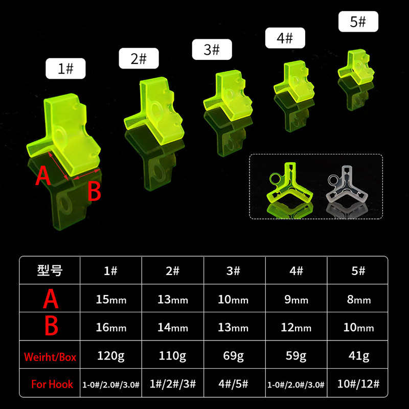 50 db/doboz Könnyű kiegészítők résekkel, ujjakkal Szerszám Tartós védősapkák Horogkihorgas fedő Biztonsági Treble Fish Tool