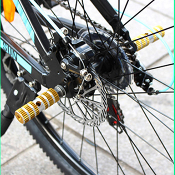 1 чифт педали за велосипеди Колчета за поставка за крака на ос Анти-хлъзгане Алуминиева сплав BMX Планински път Колоездене Велосипед Преден заден педал