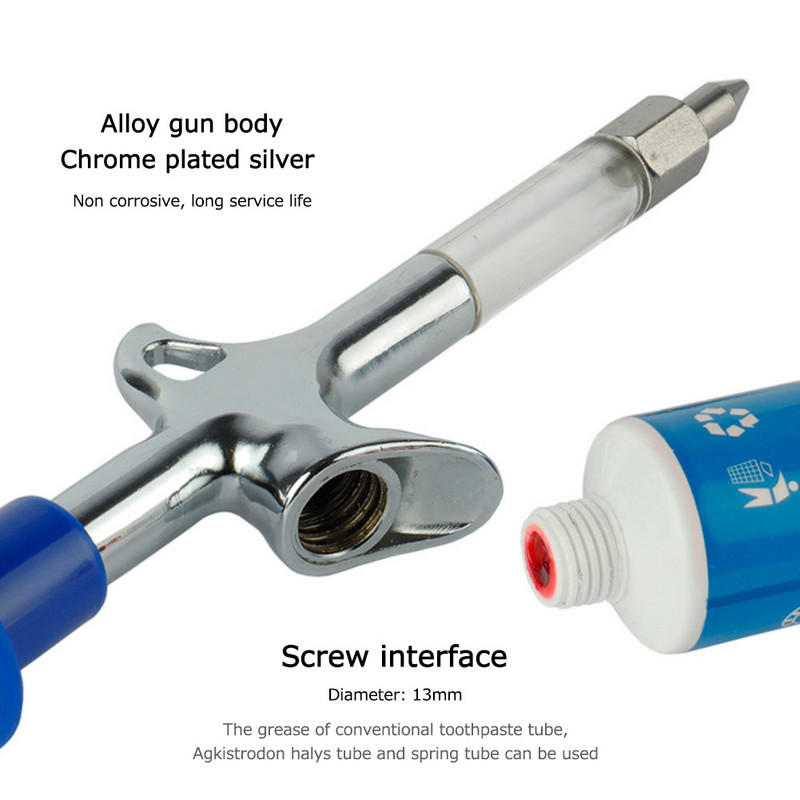 MTB csapágyagy tengely zsírpisztoly hegyi javítási kellékek kézi olajozó szervíz szerszámok kerékpár zsír befecskendező kerékpáros tartozékok