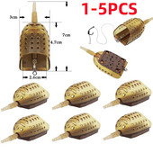 Hordozható pontyhorgász csali etetőketrec Leader Weight Sinker Trap horgászcsali kosártartó felszereléssel
