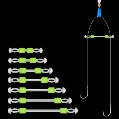5 бр./Силиконова двойна кука Рибарска кука Разделител с фиксирано разстояние Разделител на въдица с двойна глава Анти-увиващи се зърна