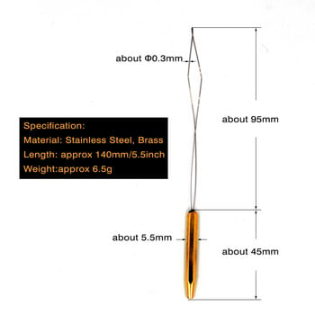 MNFT 1 БР. Месингова нишка за шперце Fly Fishing Връзване на конец Half Hitch Tool Fly Fishing Bug Binding Tools