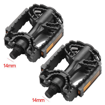 1 pereche Sport în aer liber reflectorizant BMX 14mm/12mm Mountain Bike Pedal Platformă Pedale Flats Pedale de bicicletă