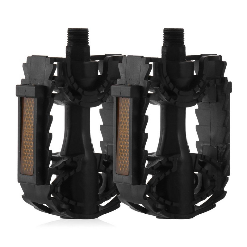 1 pereche Sport în aer liber reflectorizant BMX 14mm/12mm Mountain Bike Pedal Platformă Pedale Flats Pedale de bicicletă