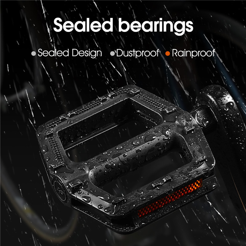 WEST BIKING ülikerged jalgratta nailonist pedaalid MTB maanteejalgrattapedaalid Libisemisvastased pedaalid jalgrattasõidu ohutushoiatusega rattahelkuritega