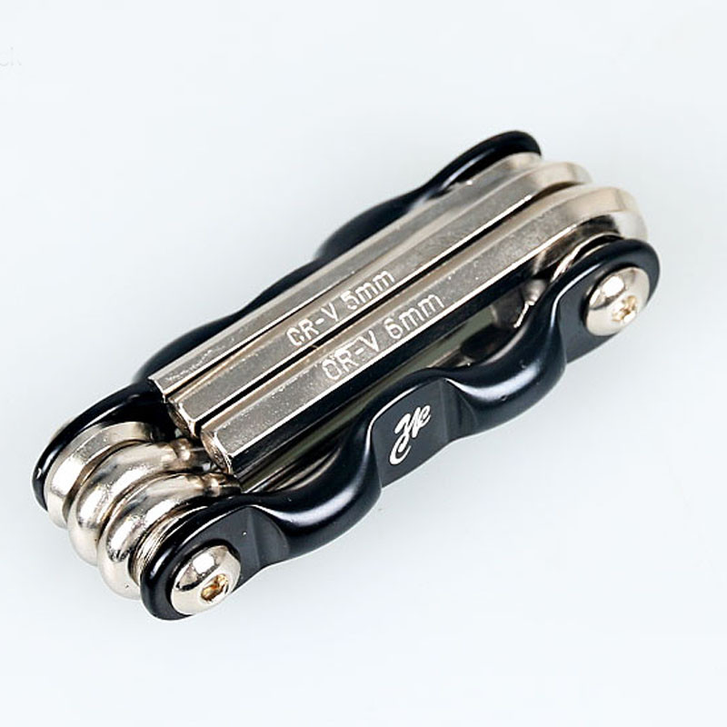 6 în 1 Multi Utilizare Bicicletă Repararea Bicicletei Kit Instrumente Biciclete Cheie Hexagonală Piuliță Reparare Anvelope Cheie Hexagonală Șurubelniță Socket Tija de extensie