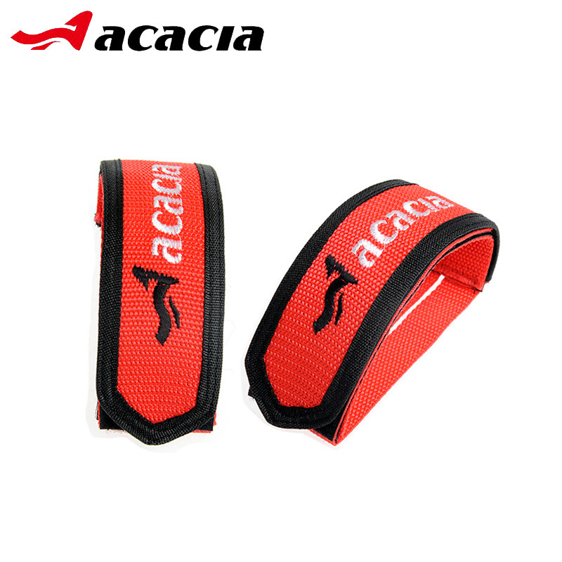 Ζώνη για πεντάλ ποδηλάτου ACACIA 1 Pair Protect Fixed Gear MTB ποδηλάτου Αντιολισθητικά διπλά αυτοκόλλητα λουριά με κλιπ πεντάλ για δάχτυλα