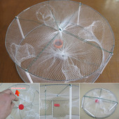 Lauko gaudyklė Minnow apvalus sulankstomas krevečių nešiojamasis sportinis patvarios įrangos žvejybos tinklas