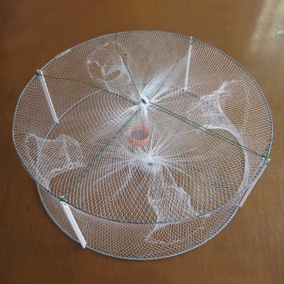 Lauko gaudyklė Minnow apvalus sulankstomas krevečių nešiojamasis sportinis patvarios įrangos žvejybos tinklas