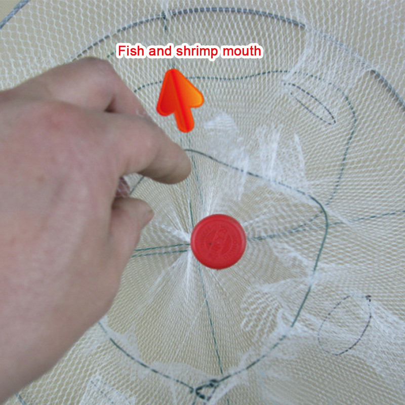 Lauko gaudyklė Minnow apvalus sulankstomas krevečių nešiojamasis sportinis patvarios įrangos žvejybos tinklas