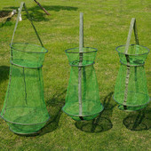 1KOM Sklopiva najlonska ribarska mreža Catch Crab Fish Crawdad Shrimp Minnow Mesh Cage Fishing Bait Trap Cast Dip Drift Shrimp Net