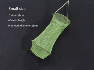 1KOM Sklopiva najlonska ribarska mreža Catch Crab Fish Crawdad Shrimp Minnow Mesh Cage Fishing Bait Trap Cast Dip Drift Shrimp Net
