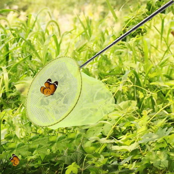 Външен улов Улов на пеперуди Мрежа за риболовна мрежа Чанта от неръждаема стомана Телескопична риболовна мрежа Инструмент Външен телескопичен преносим