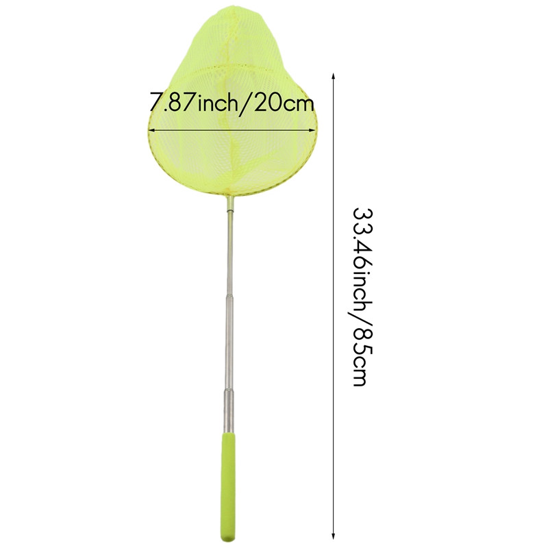 Plasa de pescuit pentru prinderea în aer liber, plasă de fluturi, sac de plasă de pescuit, instrument telescopic de plasă de pescuit din oțel inoxidabil, portabil telescopic în aer liber