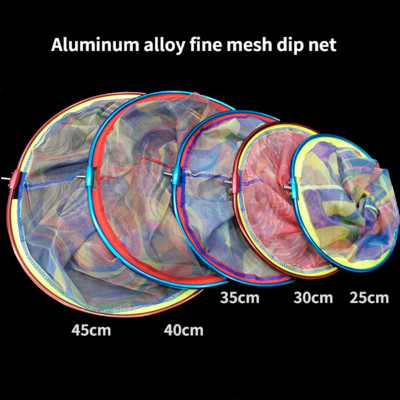 Halászat összecsukható háló Brail fej, kerek kis hálós halászat kézi leszállóháló halászat garnélarák merítőháló pillangó rovar mártogató hálófej