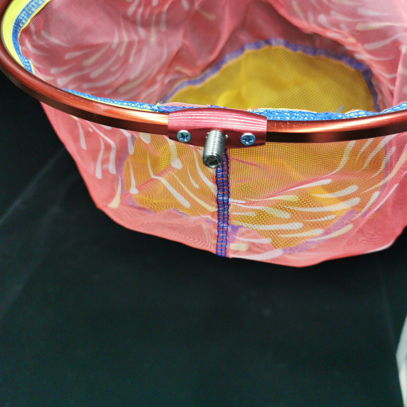 Halászat összecsukható háló Brail fej, kerek kis hálós halászat kézi leszállóháló halászat garnélarák merítőháló pillangó rovar mártogató hálófej