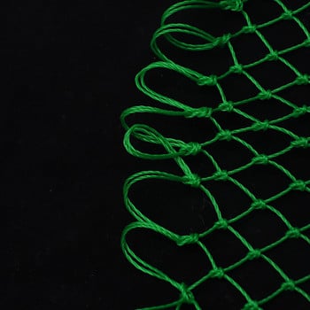 Νάιλον πλεκτό δίχτυ πολλαπλών στρώσεων Έντονες πράσινες γραμμές Σφιχτό διχτυωτό φως Δίχτυα χειρός εύκολης εγκατάστασης