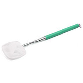 Rozsdamentes acél, meghosszabbítható fogantyú, akváriumi halak garnélarák lefölöző háló négyzet