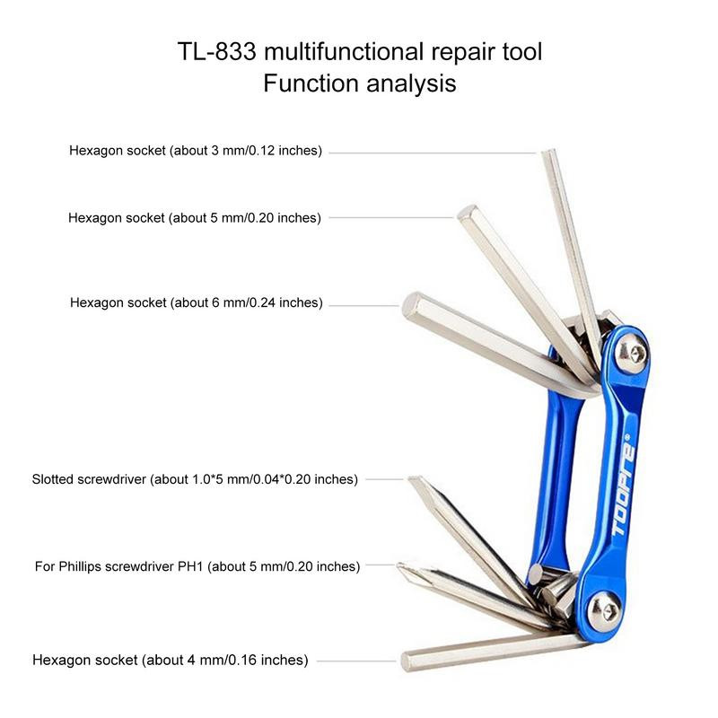 Set instrumente de reparare biciclete Șurubelnițe pentru ciclism cu spițe hexagonale Instrument Pârghie pentru anvelope Cheie hexagonală MTB Mountain Bike Instrument multifuncțional Instrumente pentru ciclism