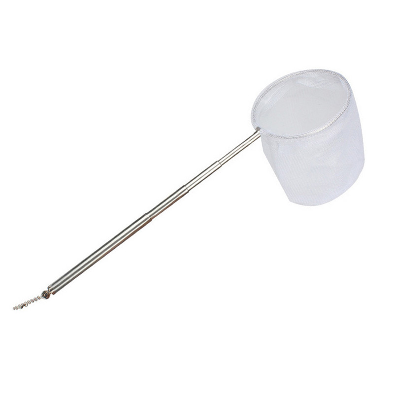 1PC Мини риболовна мрежа Телескопична издръжлива пластмасова пръта Инструменти за улавяне Мрежа за кацане за аквариум с аквариум