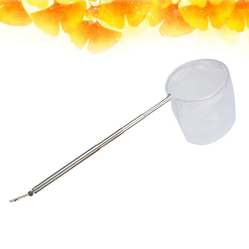 1PC Мини риболовна мрежа Телескопична издръжлива пластмасова пръта Инструменти за улавяне Мрежа за кацане за аквариум с аквариум