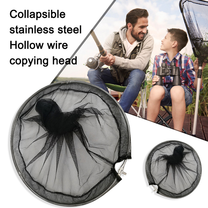 Összecsukható horgász leszállóhálók Horgászraszálló merítőhálók, rozsdamentes acél horgászhálófejek kültéri tartozékok