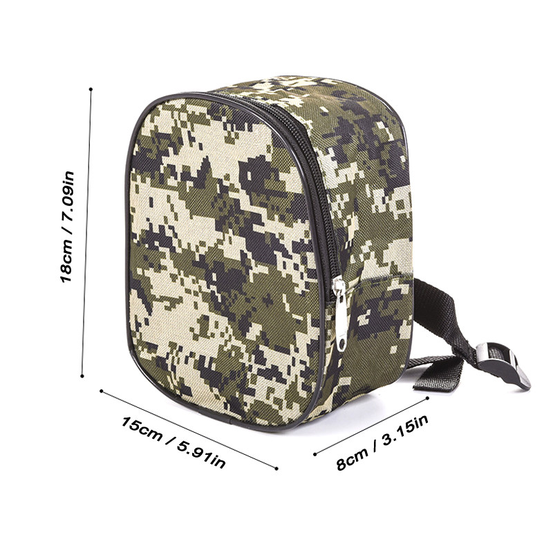 Geantă de pescuit Oxford Geantă cu mulinetă de pescuit Camuflaj/Negru Cutie de depozitare pentru unelte de pescuit portabilă Pescuit la crap Geantă de sport în aer liber X411