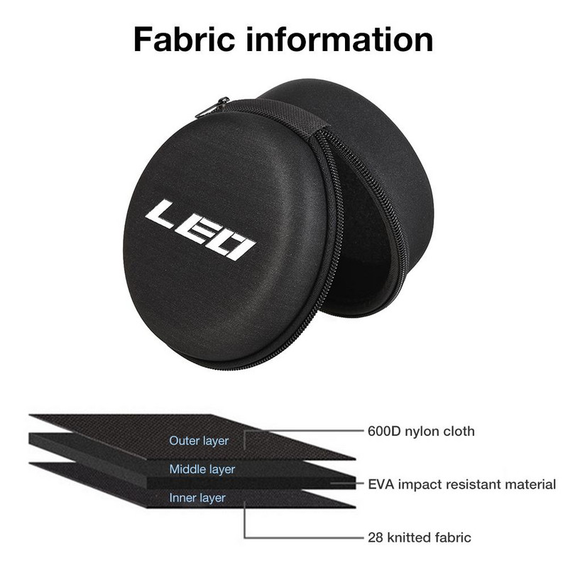 Geantă de pescuit rezistentă la apă, 12 cm, husă pentru mulinetă de pescuit, rotundă, EVA, capac de protecție dur, husă de depozitare, rezistentă la șocuri.