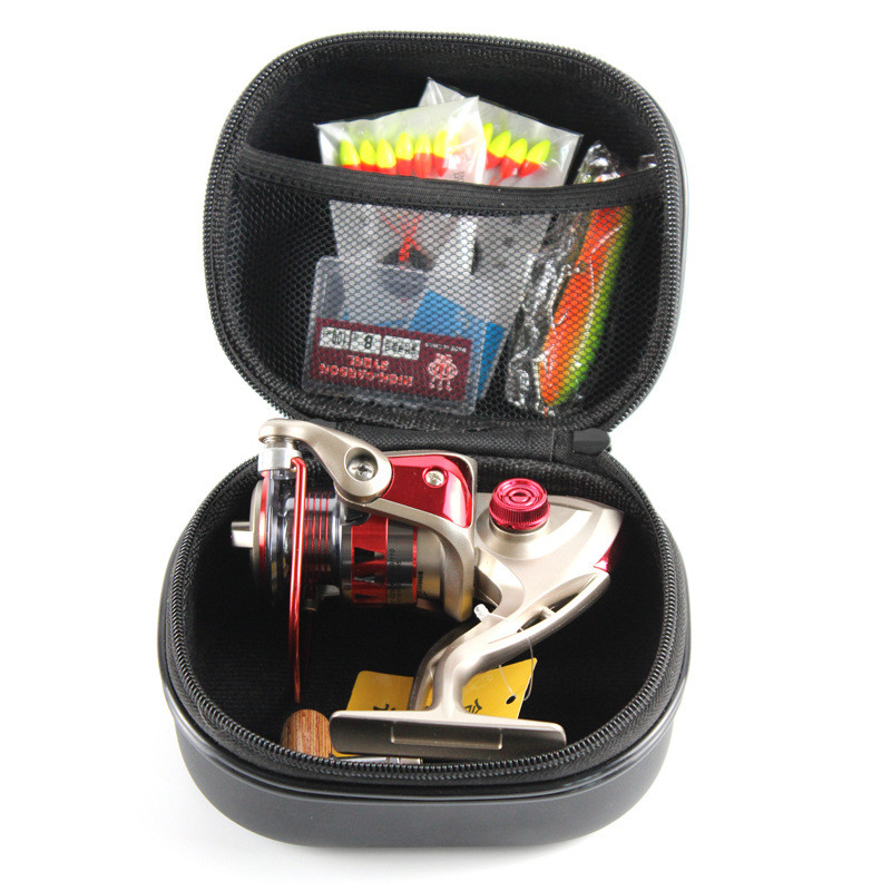 Genți de pescuit Geantă pentru mulinetă din PU Carcasă pentru mulinete spinning Carcasă tare de protecție Husă rezistentă la șocuri Husă impermeabilă Carcasă de depozitare Obiecte de pescuit