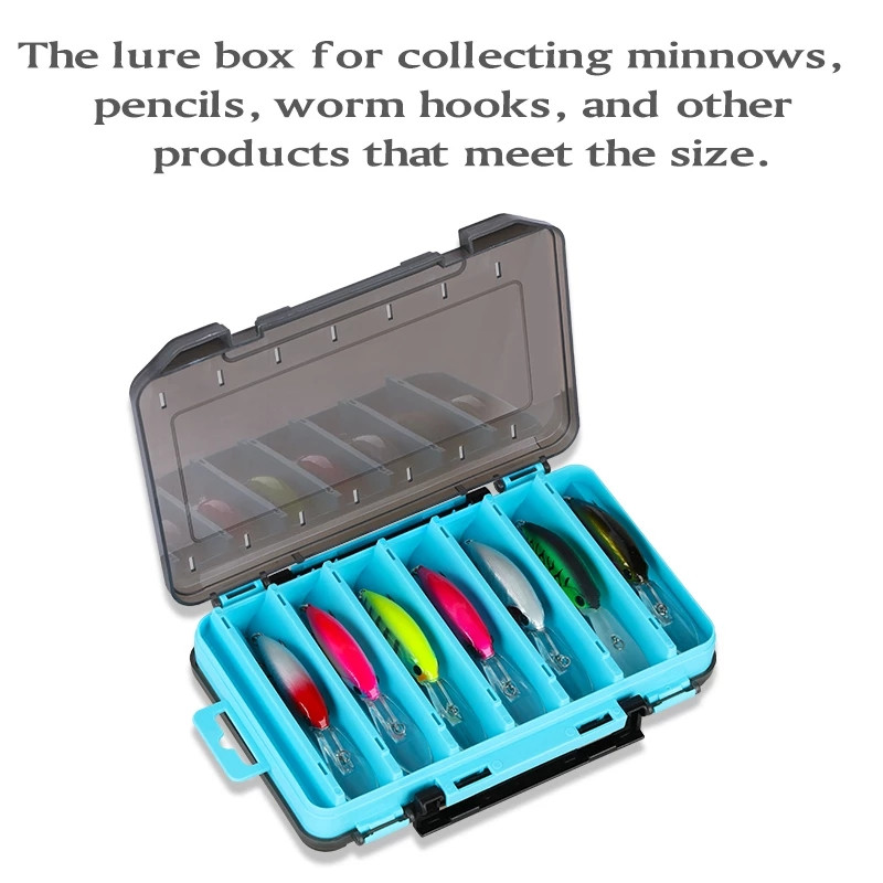 12 14 sektsiooniga kalapüügi landikarp Kahepoolne suure mahutavusega kõva sööda kastid kahekihilised kalastustarbed