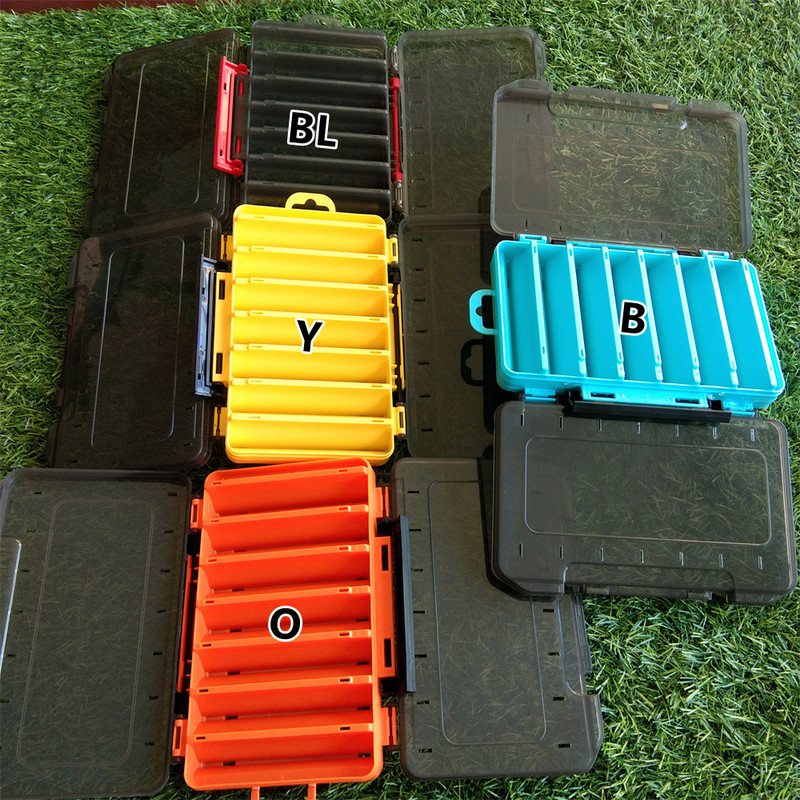 12 14 sektsiooniga kalapüügi landikarp Kahepoolne suure mahutavusega kõva sööda kastid kahekihilised kalastustarbed