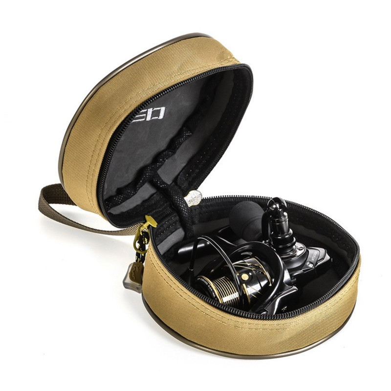 Horgász pergető orsó tárolótáska kerek, nyomásálló Baitcasting horgászorsó borító védő kézitáska kellékek