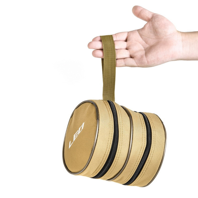 Horgász pergető orsó tárolótáska kerek, nyomásálló Baitcasting horgászorsó borító védő kézitáska kellékek