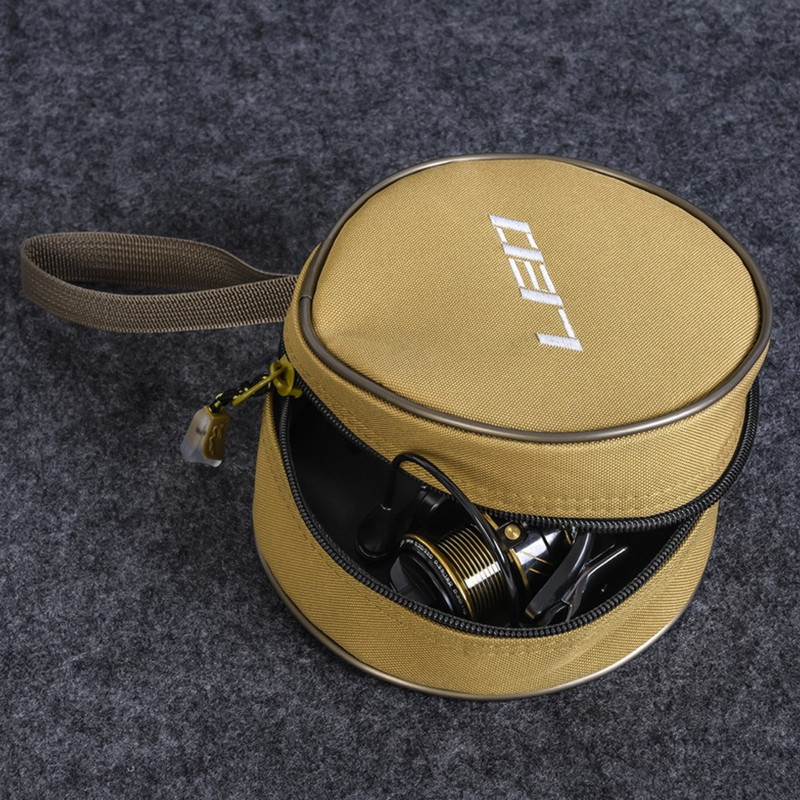 Horgász pergető orsó tárolótáska kerek, nyomásálló Baitcasting horgászorsó borító védő kézitáska kellékek