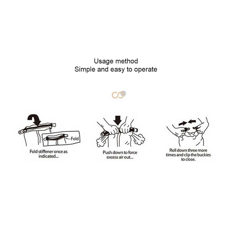 Saci uscati impermeabili Sac uscat portabil cu catarama din plastic pentru deriva Surfing Caiac Camping Înot B99