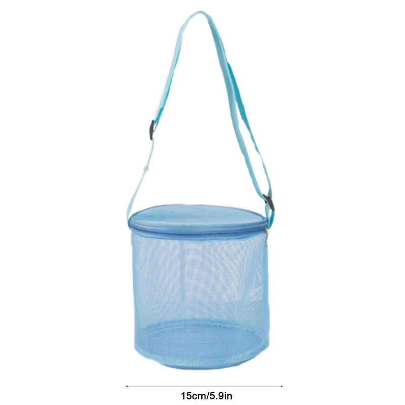 Laste võrkkest hoiukott Ranna kolmemõõtmeline ümmargune liivaämber Mänguasjade viimistlus kogumiskott Võrgust laste väikelaste kott