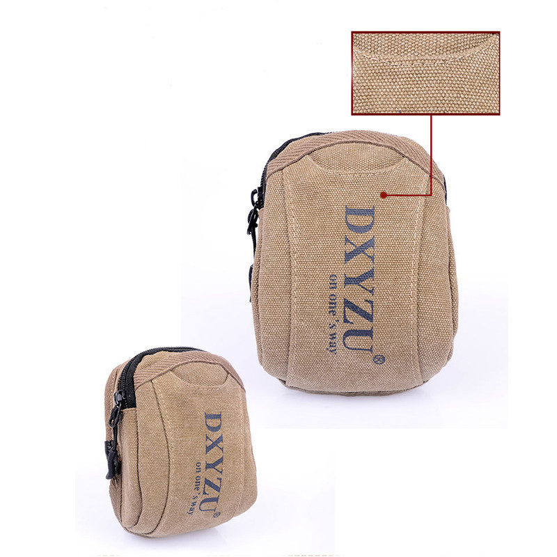 1db vászon kis zsebes deréktáska férfi taktikai tasak övcsomag kültéri katonai futó utazás utazás kemping horgászkiegészítő táska