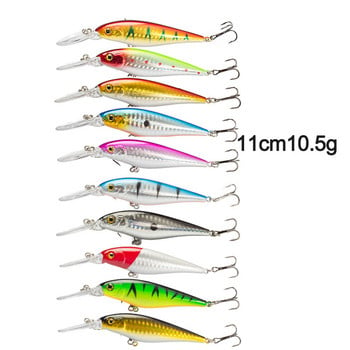 SEALURER Риболовна примамка 1бр. Pike Bait Minnow 11cm 10.5g Jerkbait Deep Swim Wobblers Crankbait