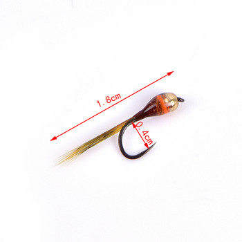 6 τεμ. Tungsten Perdigon Nymph Small Beadheads Fly Rainbow Brown Trout Grayling Brook Trout Fishing Quick Sink Fly