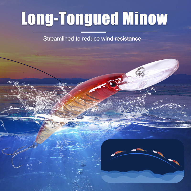 HENGJIA 1 бр. 15 см. 15 г. Дълбоко гмуркане Jerkbait Изкуствена твърда стръв Риболовни воблери Minnow Lure for Bass Pike Carp риболовни принадлежности