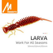MEREDITH Larva Naluci Moale 50mm 62mm 85mm Naluci Artificiale Pescuit Vierme Silicon Bass Stiuca Minnow Swimbait Jigging Momeli din plastic