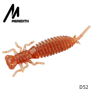 MEREDITH Larva Naluci Moale 50mm 62mm 85mm Naluci Artificiale Pescuit Vierme Silicon Bass Stiuca Minnow Swimbait Jigging Momeli din plastic